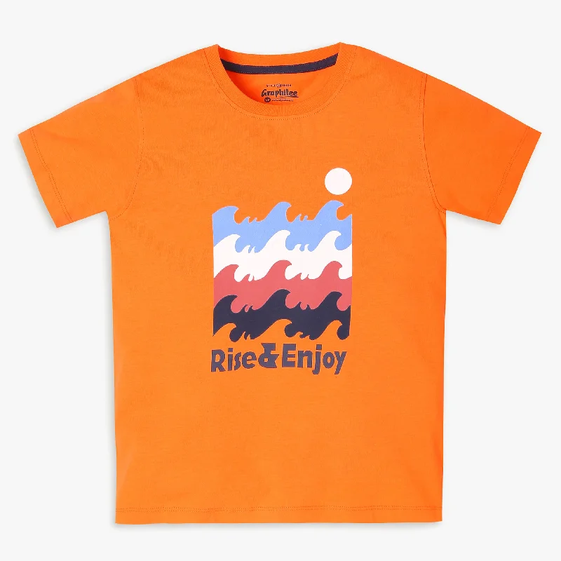Men's Shirts for BoatingBoys Regular Fit Graphic T-Shirt