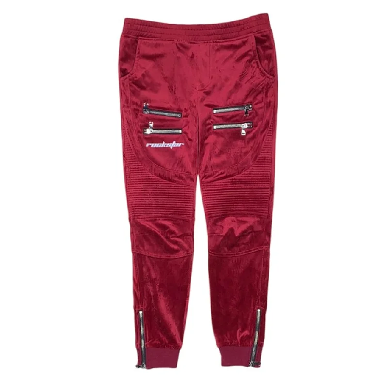 Men's Patterned Pants with PlaidsKids Rockstar Jogger (Burgundy) - RSK1209S