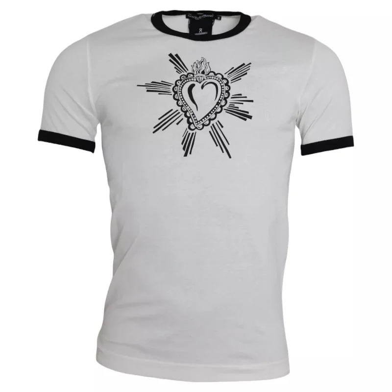 Men's Shirts with Wingtip CollarsDolce & Gabbana Sac Heart Short Sleeve Men Men's T-shirt (Pre-Owned)