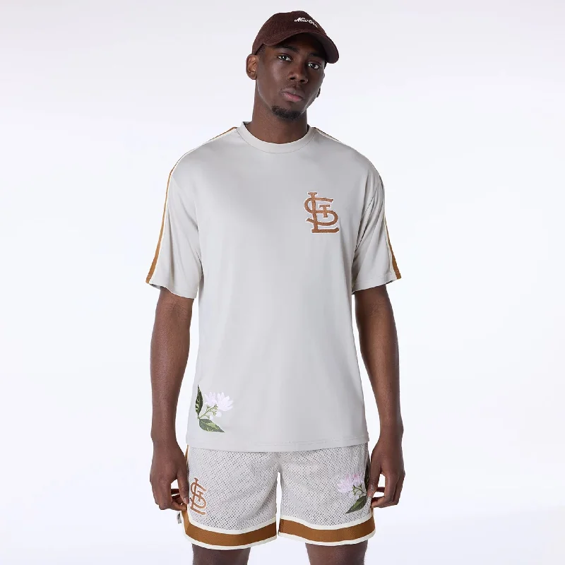 Men's Shirts for HikingSt. Louis Cardinals MLB Floral Open White Oversized T-Shirt