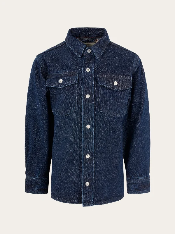 Men's Plaid Shirts for a Country CharmDenim overshirt REBORN™ - Classic indigo