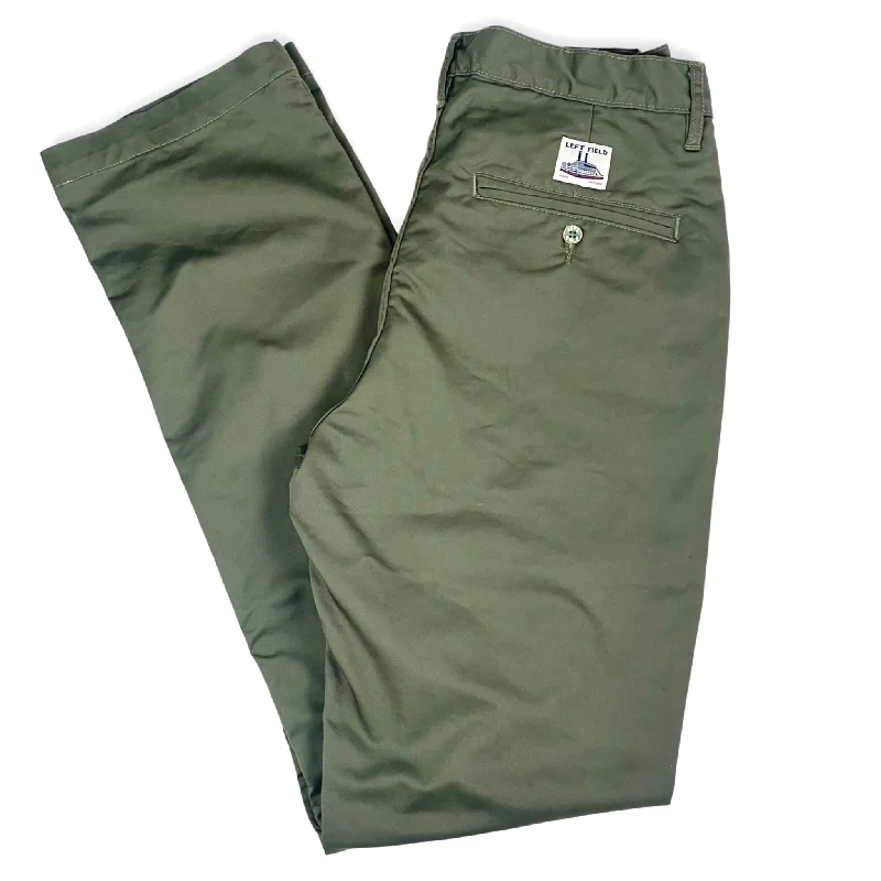 Men's Pants with Reflective Stripes for SafetyOlive Japanese Solotex poly/cotton twill Work Uniform Chino