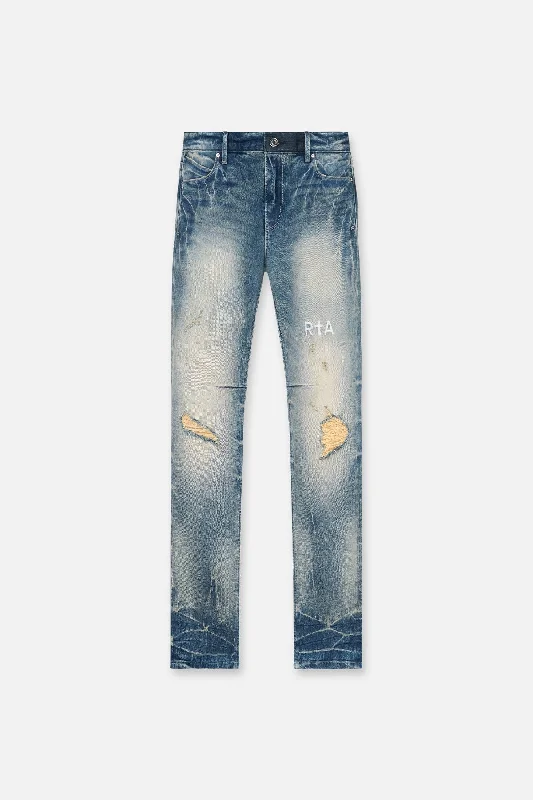 Men's Pants with Functional PocketsCLAYTON SKINNY JEAN | WORN OUT BLUE