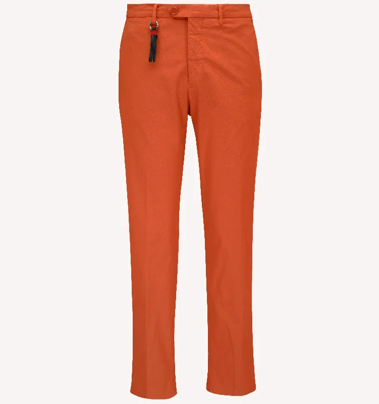 Men's Pants with Stretchable Fabric for FlexibilityPescarolo New York Sport Trousers in Orange