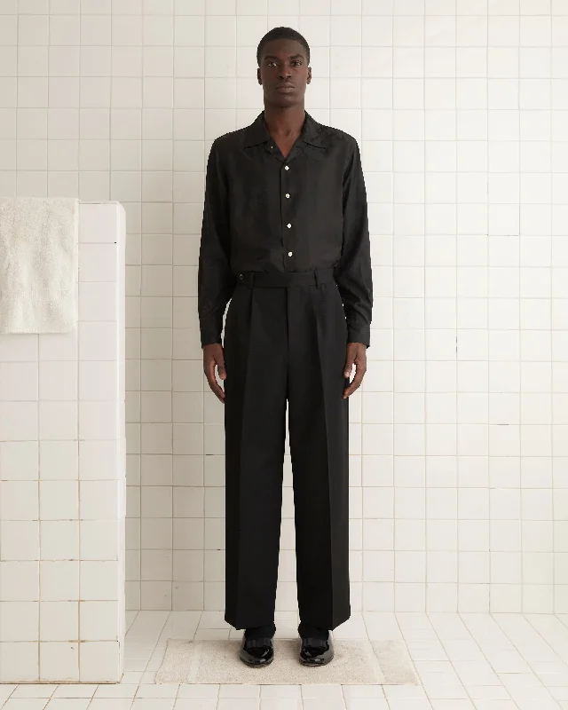 Layered Men's OverallsRiding Twill Trousers - Black