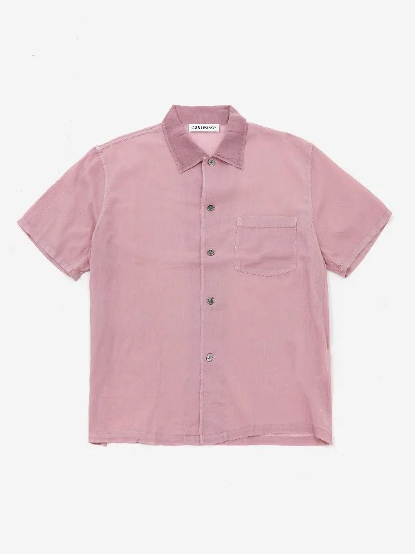 Men's Tennis Shirts for Court ComfortOur Legacy Box Shirt Shortsleeve - Dusted Lilac Coated Voile
