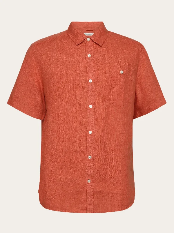 Men's Slim-Fit Shirts for a Flattering ShapeCustom fit linen short sleeve shirt - Langoustino