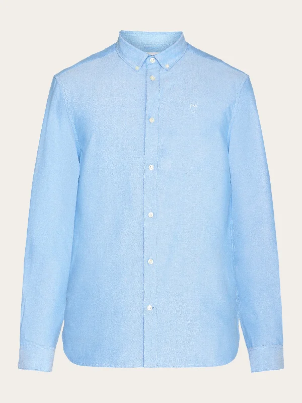 Men's Pocket T-Shirts for Added FunctionalityHarald Small Owl Oxford Regular Fit Shirt - GOTS/Vegan - Lapis Blue