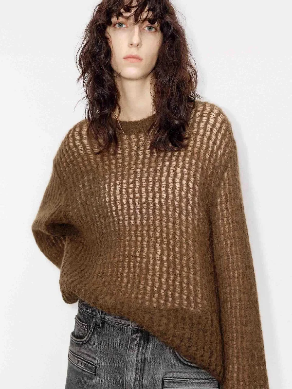 Loose Crochet Knit Sweater