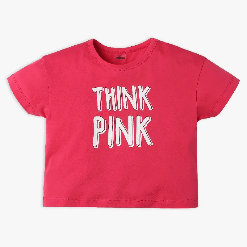 Men's Shirts with Barrel CuffsGirl's Regular Fit Printed T-Shirt