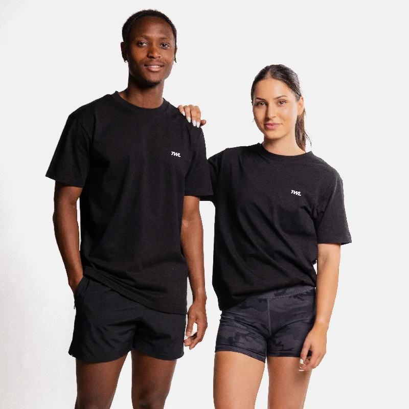 Men's Shirts with Wrinkle-Resistant FabricTWL - EMBLEM T-SHIRT - BLACK
