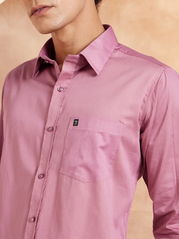 Men's Plaid Shirts for a Country CharmDENNISON Lavender Pure Cotton Formal Shirt
