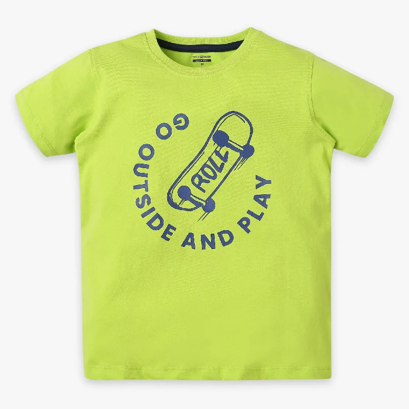 Men's Shirts with Velcro ClosuresBoys Regular Fit Graphic T-Shirt