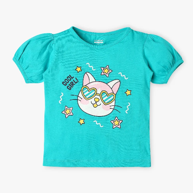 Men's Shirts with Appliquéd SleevesGirl's Regular Fit Graphic T-Shirt