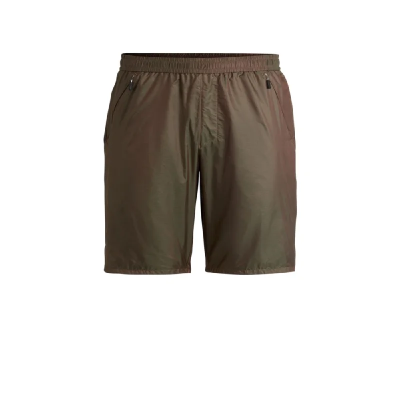 Men's Pants with Logo EmbossmentsSlim-fit shorts in iridescent ripstop with inner shorts