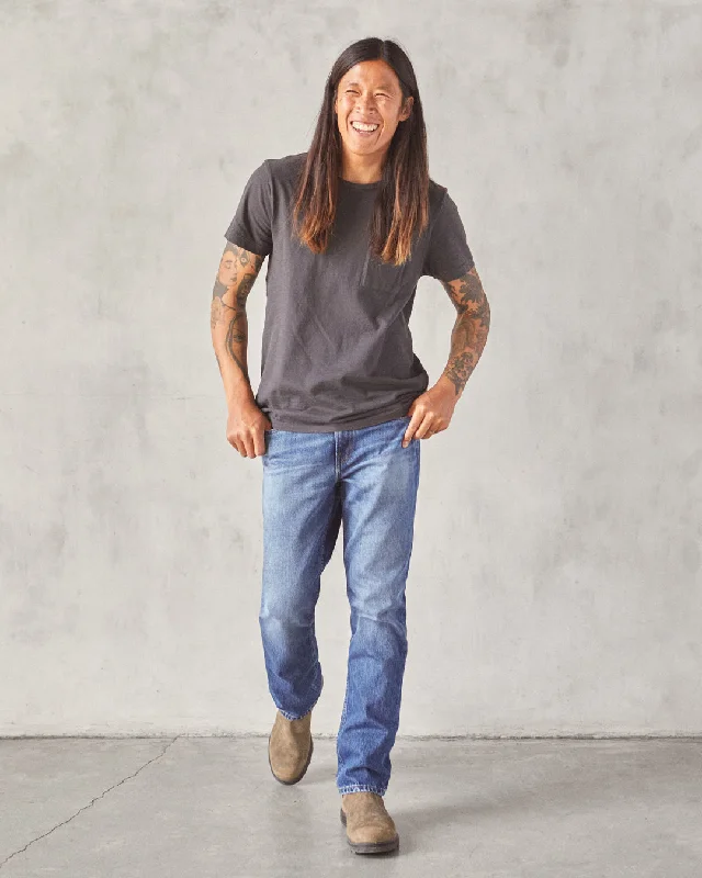 Men's Pants with Contrast Fabric PanelsThe Dunes Straight Jean