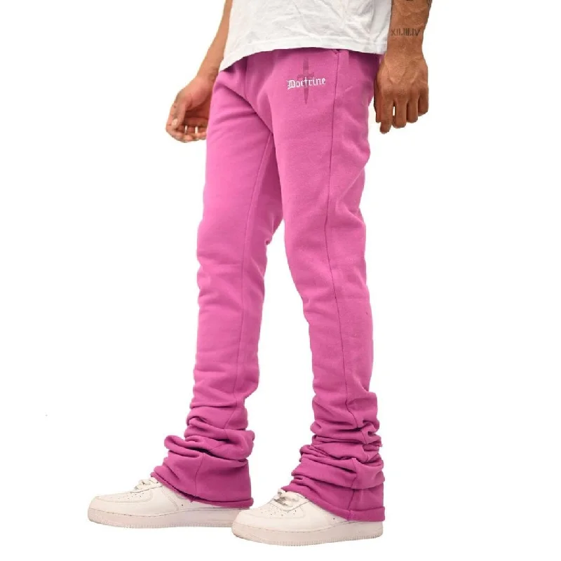 Men's Straight-Leg Jeans for a Classic FitDoctrine Denim Dagger Super Stacked Flared Joggers (Purple) DB0024
