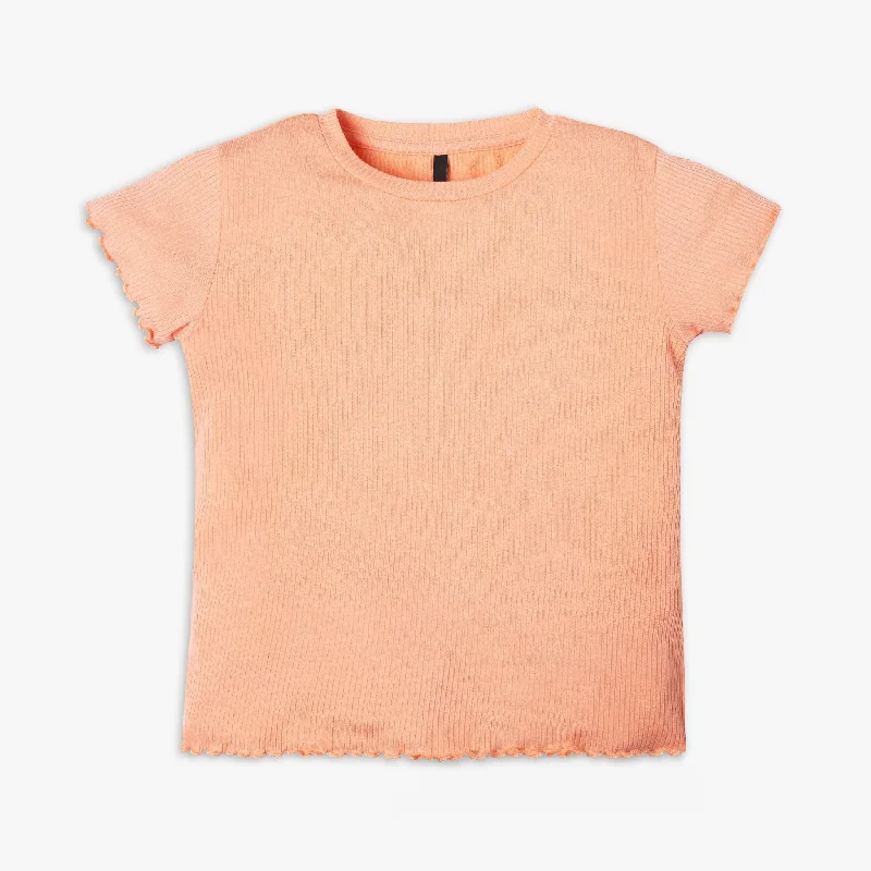 Men's Shirts with Snap ButtonsGirl's Regular Fit Solid T-Shirt