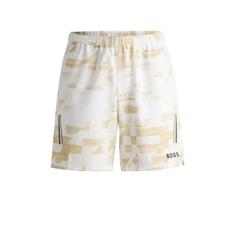 Men's Pants with Reflective Stripes for SafetyBOSS x Matteo Berrettini water-repellent shorts with logo print