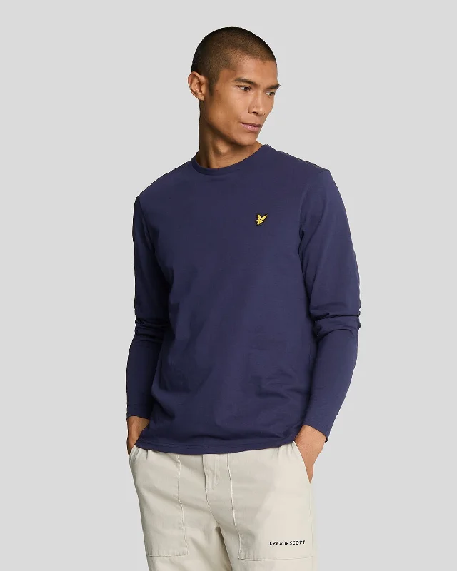 Striped Men's TopsPlain Long Sleeve T-Shirt