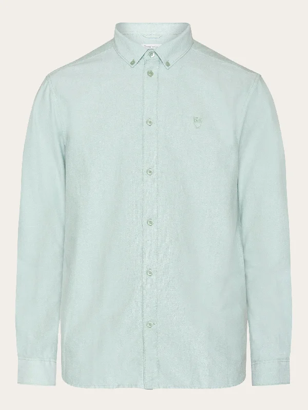 Men's Affordable Shirts for Budget-Friendly StyleHarald Small Owl Oxford Regular Fit Shirt - GOTS/Vegan - Shale Green