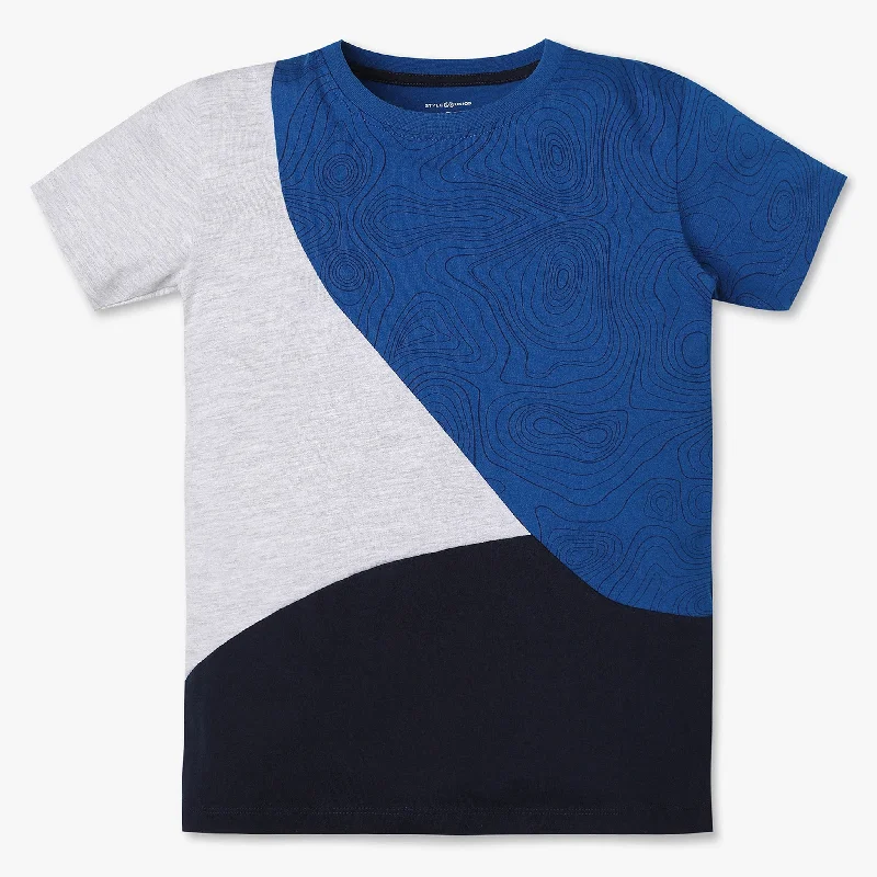 Men's Dressy Shirts for Formal EventsBoys Cut and Sew Crew Neck T-Shirt