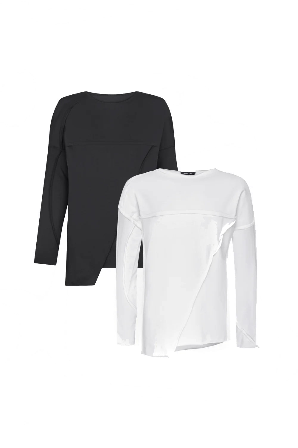 Men's Shirts with French CuffsBundle: Black & White Long Sleeve T-shirt