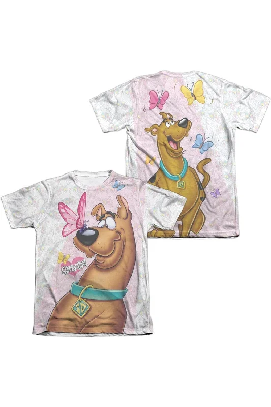 Men's Shirts with Embellished HemlinesScooby Doo Butterfly (Front/Back Print) Adult Poly/Cotton Short Sleeve Tee / T-Shirt