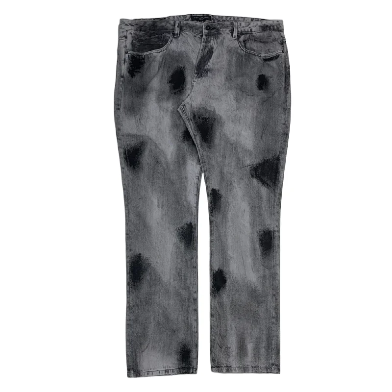 Men's Pants with Adjustable WaistbandsCult of Individuality Greaser Slim Straight Rigid Jean (Tar) - 69B11-G01B