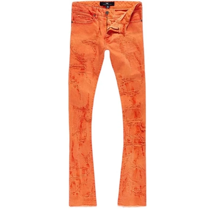 Men's Patterned Pants with ChecksJordan Craig Martin Stacked Santorini Denim (Creamsicle) JTF1178