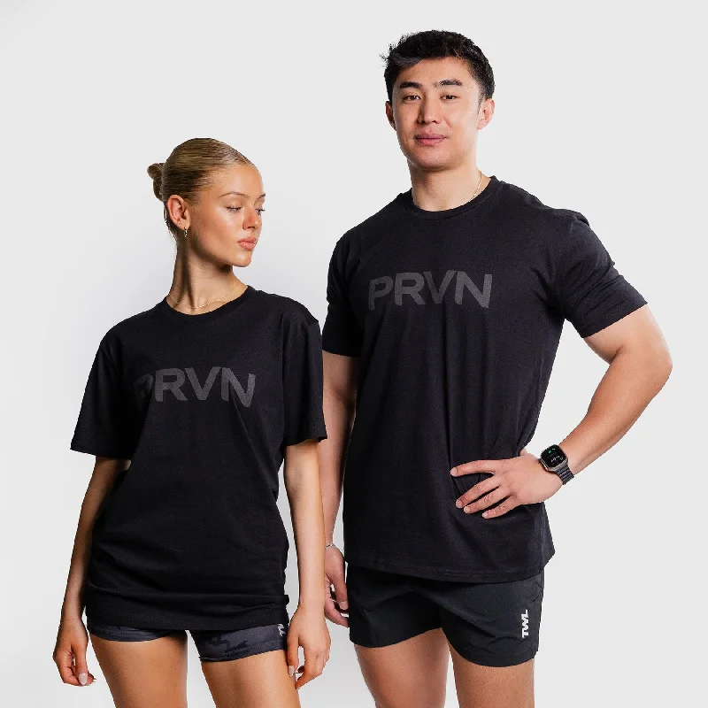 Durable Men's Work ShirtsPRVN - STAPLE T-SHIRT - BLACK/BLACK