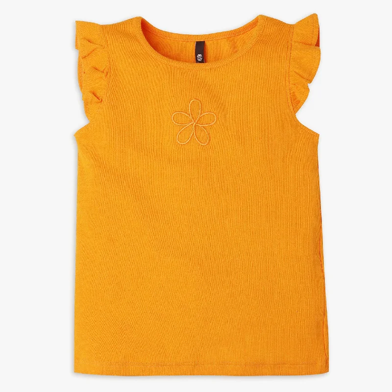 Men's Shirts with Contrast CollarsGirls Regular Fit Solid T-Shirt
