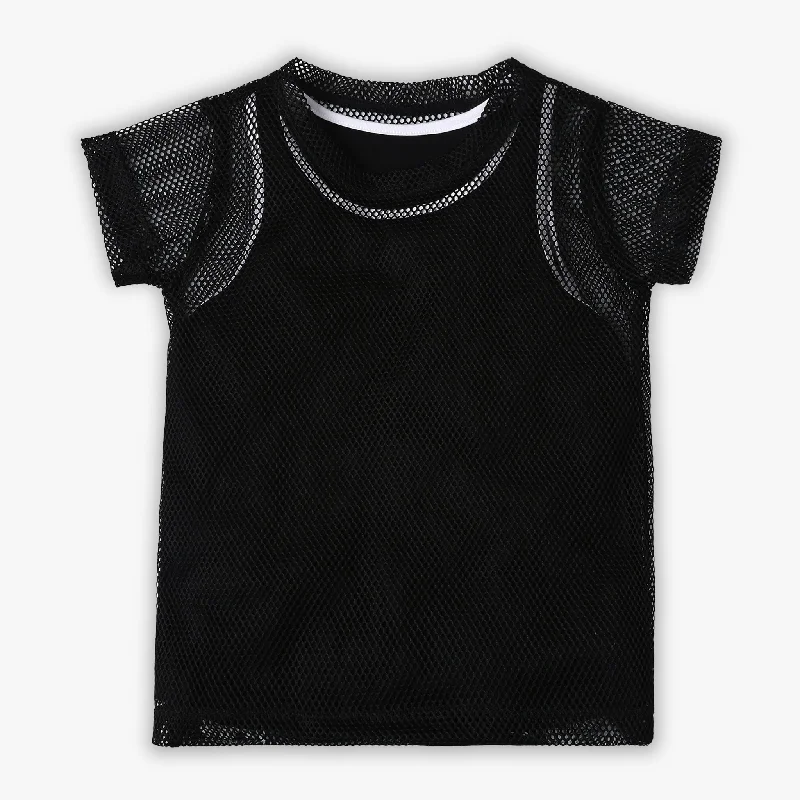 Men's Shirts with Moisture-Wicking FabricGirls Regular Fit Striped T-Shirt