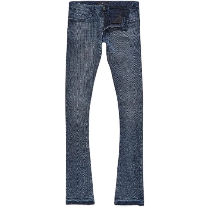 Men's High-Waisted Pants for a Retro StyleJordan Craig Martin Stacked Cavalry Denim (Imperial Blue) JTF359