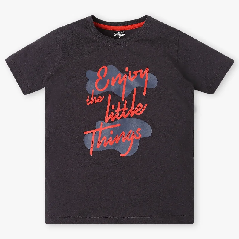Men's Shirts with Snap ButtonsBoys Regular Fit Graphic T-Shirt