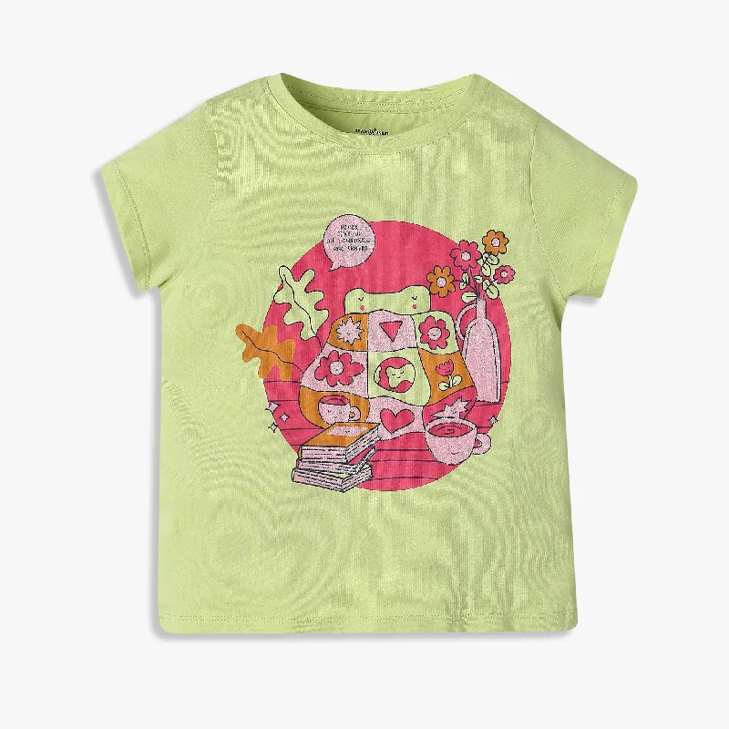 Men's Shirts with Bow TiesGirls Crew Neck Fun Playtime Graphic T-Shirt
