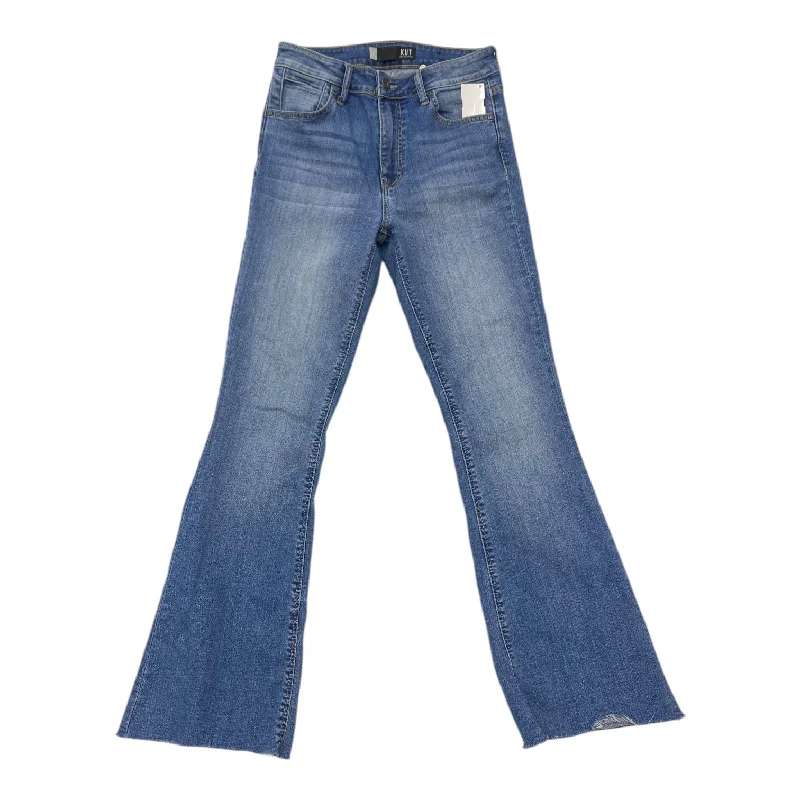 Oversized Relaxed-Fit Men's JeansJeans Flared By Kut In Blue Denim, Size:0