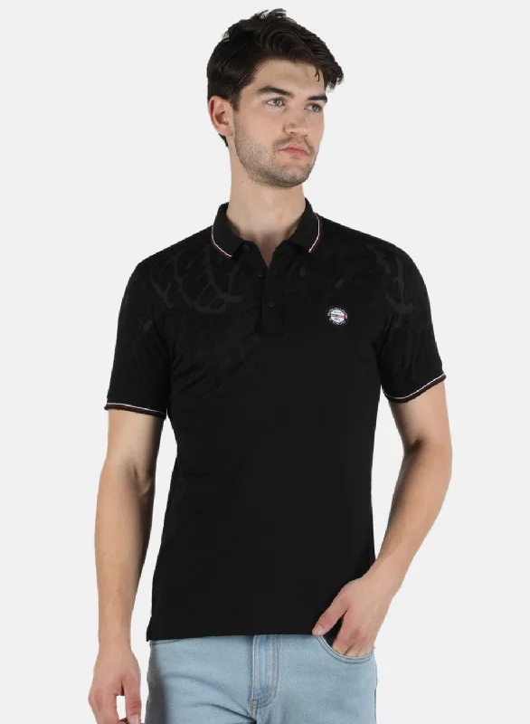 Comfortable Men's Polo ShirtsMen Black Printed T-Shirt