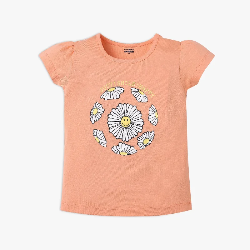 Men's Shirts with Velcro ClosuresGirl's Regular Fit Graphic T-Shirt