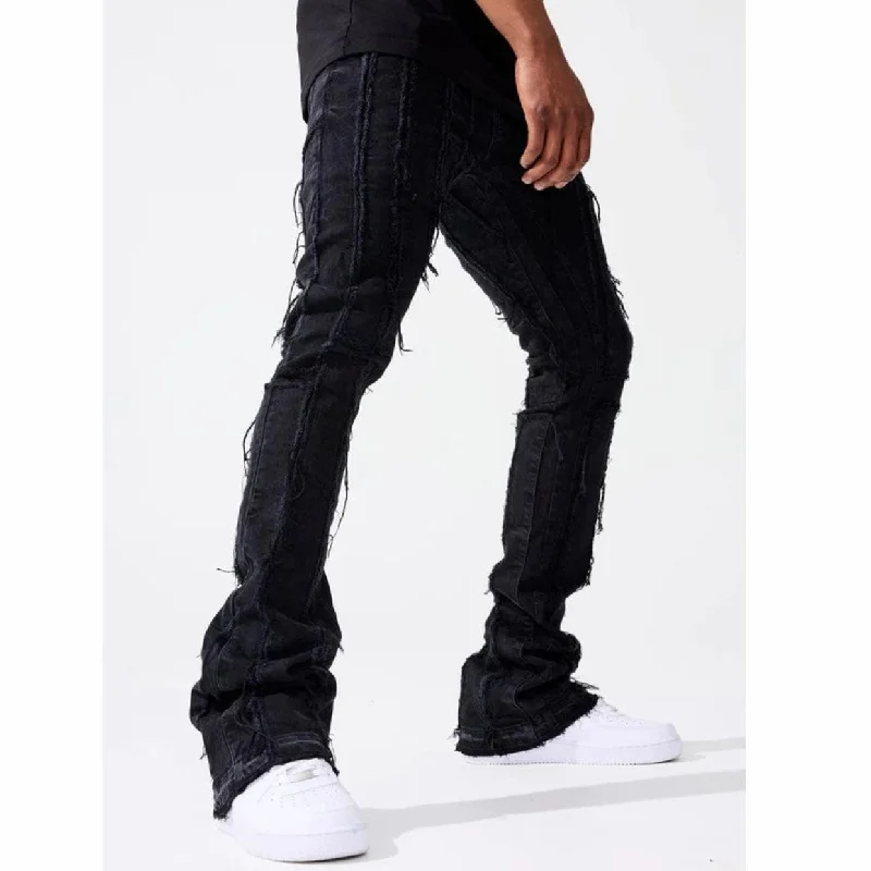 Men's Sweatpants for LoungingJordan Craig Ross Stacked Brazen Denim (Jet Black) JRF1107