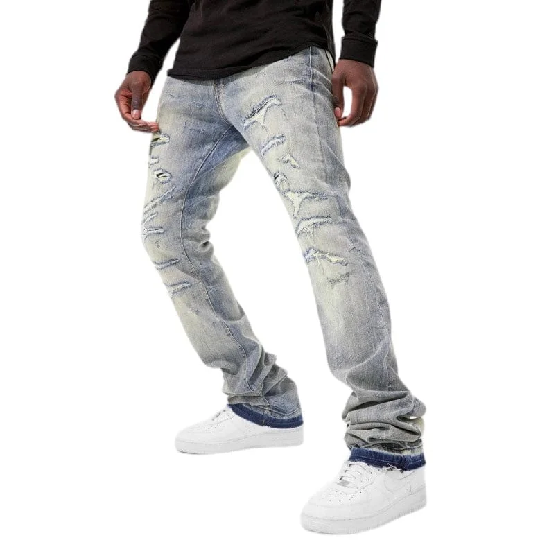 Men's Pants with Pleated FrontsJordan Craig Martin Stacked Crouching Tiger Denim (Desert Storm) JTF91628