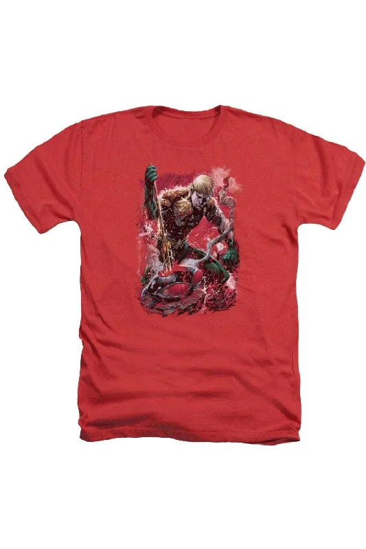 Men's Shirts with Pleated HemlinesJustice League of America Finished Adult Heather Tee / T-Shirt