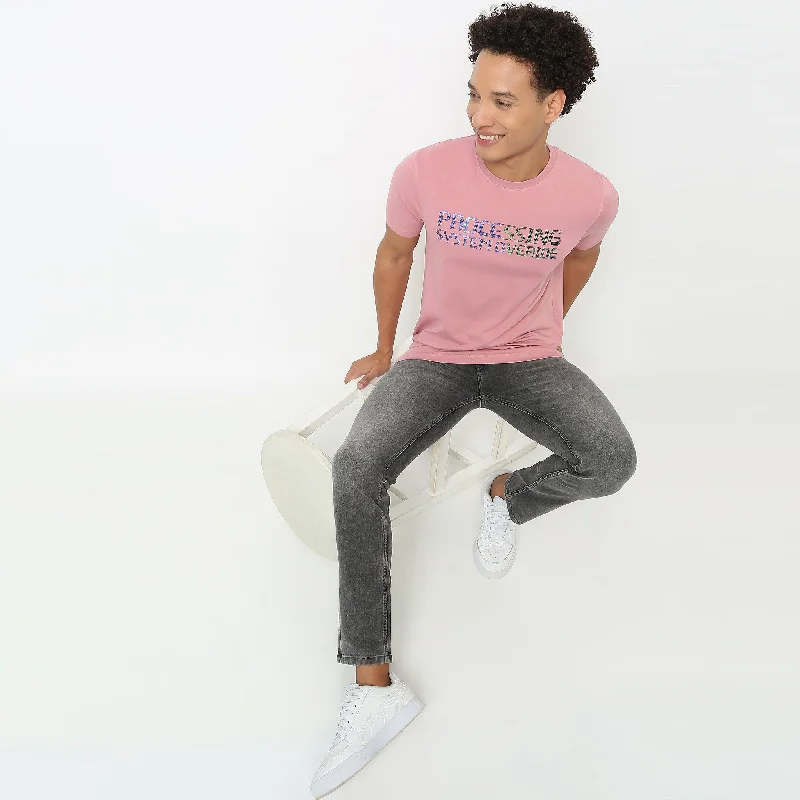 Men's Shirts with Plaid PatternsRegular Fit Solid T-Shirt