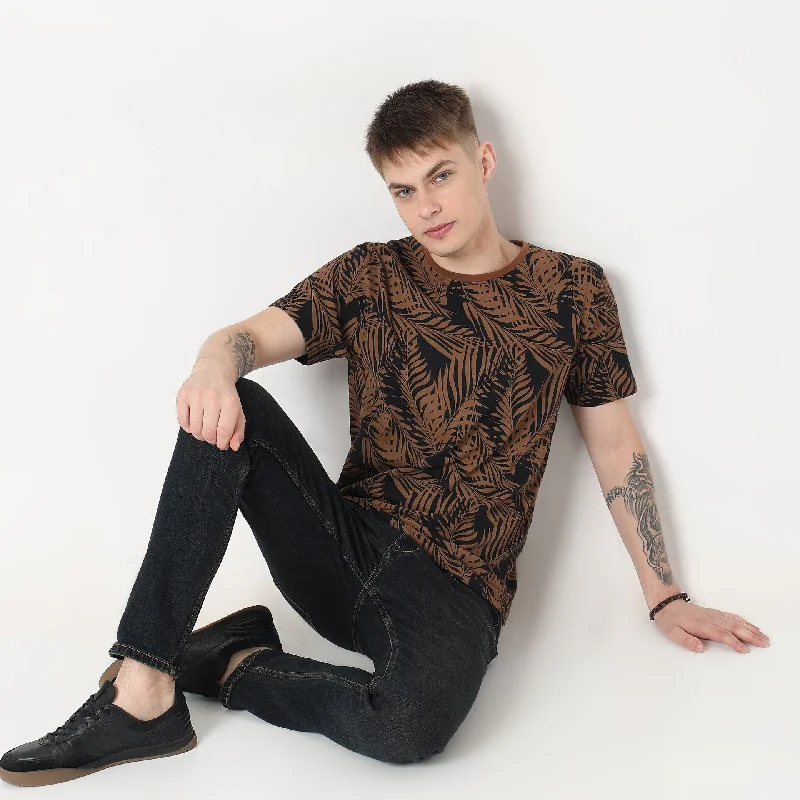 Men's Casual Shirts for Everyday WearRegular Fit Printed T-Shirt