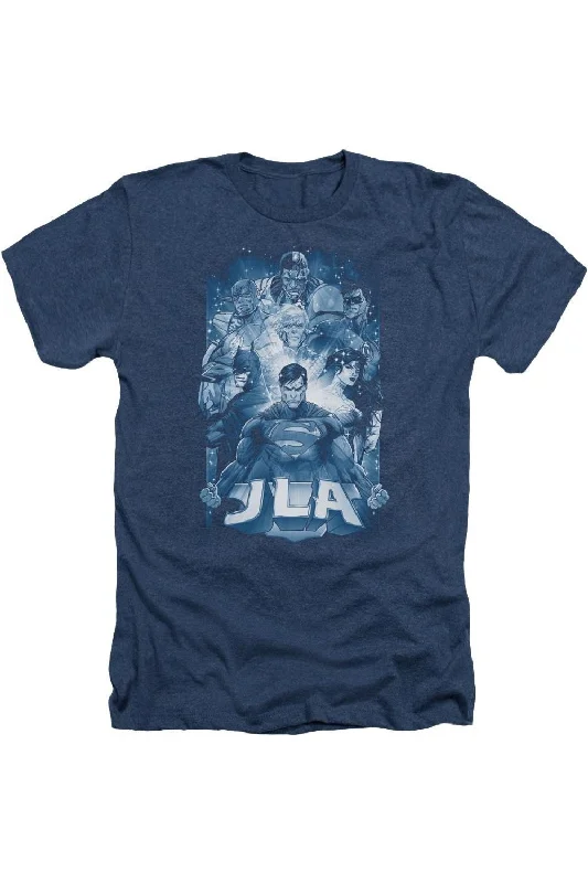 Elegant Men's Dress ShirtsJustice League of America Burst Adult Heather Tee / T-Shirt