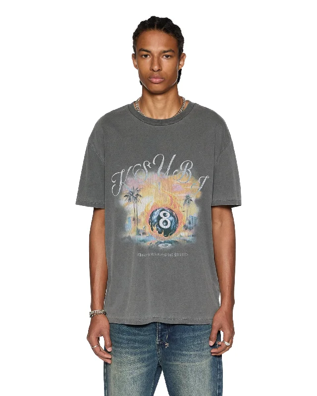 Men's Shirts with Embellished HemlinesWORLD ORDER BIGGIE SS TEE CHARCOAL
