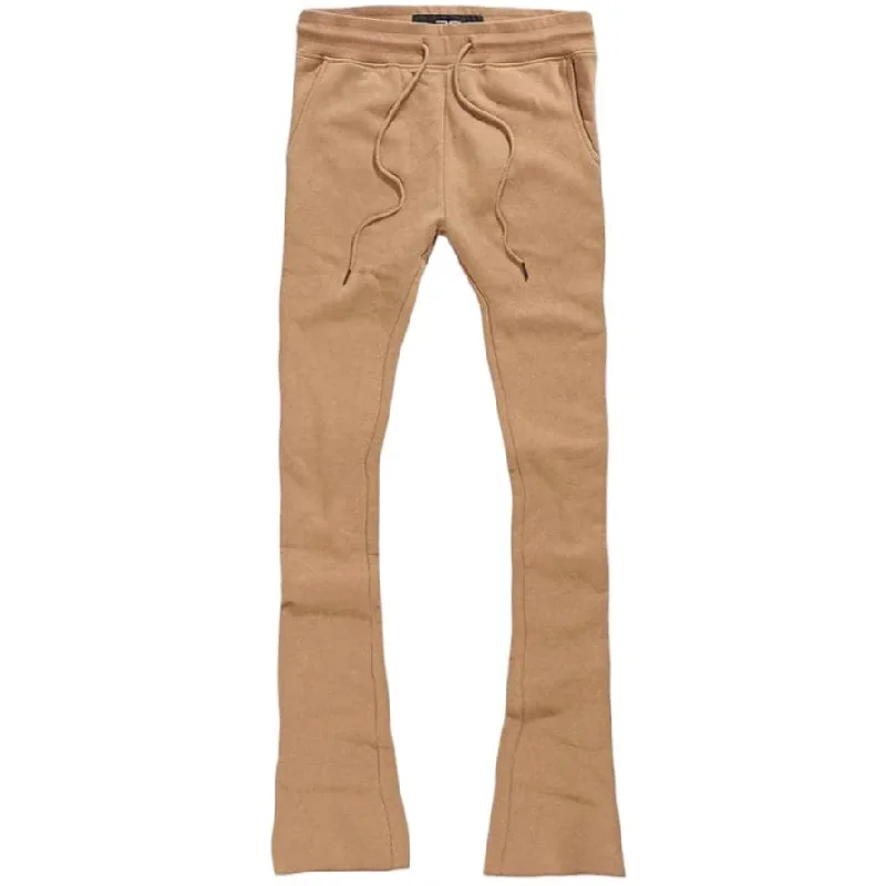 Men's Velcro-Closure Pants for ConvenienceBoys Jordan Craig Uptown Stacked Sweatpants (Mocha) 8860LB