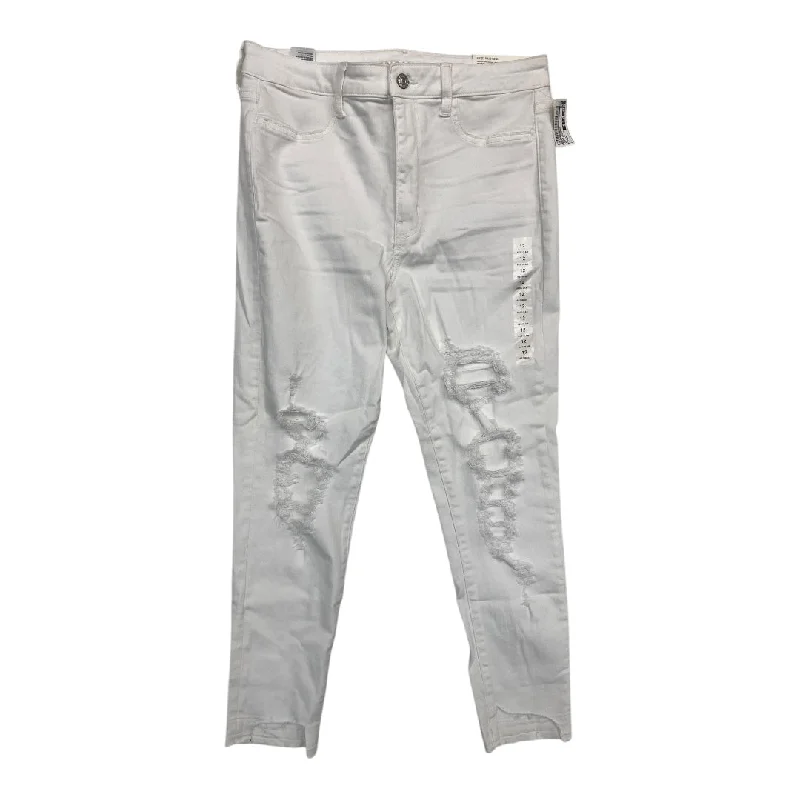 Jeans for Men with a Curvy BodyJeans Cropped By American Eagle In White Denim, Size:12