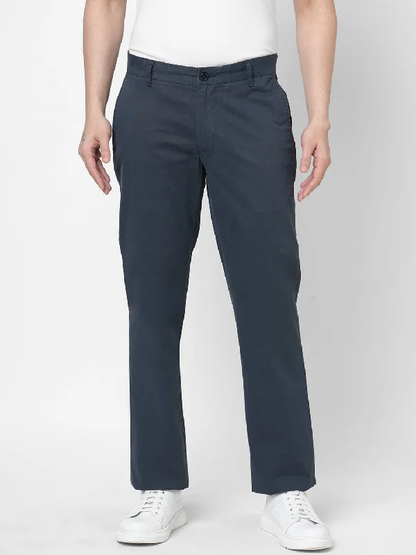 Men's Skinny Jeans for a Trendy LookMen's Cotton Lycra Navy Regular Fit Pant