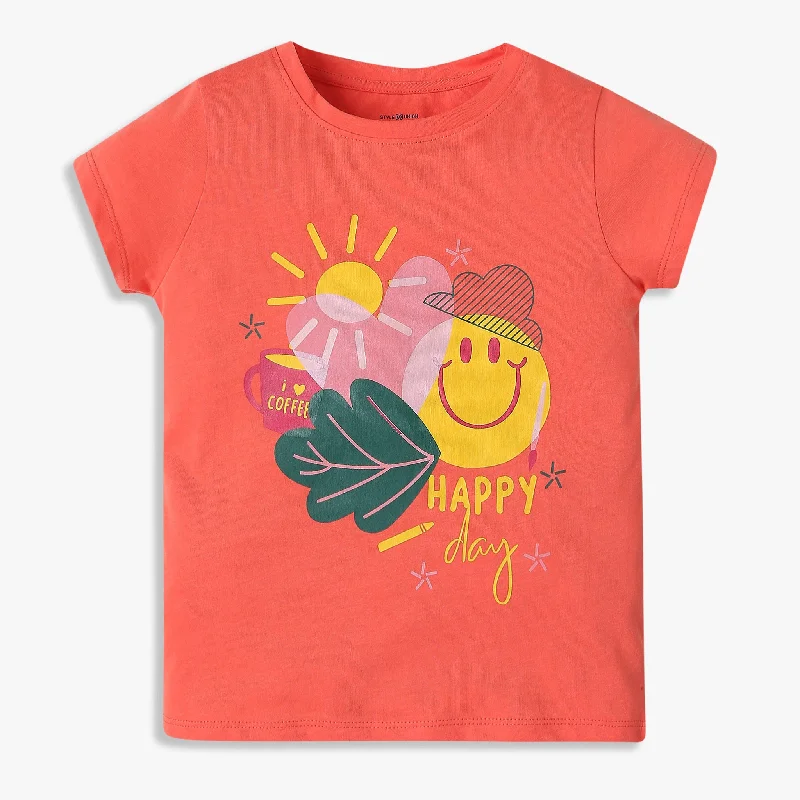 Men's Shirts with Patch PocketsGirls Crew Neck Fun Playtime Graphic T-Shirt